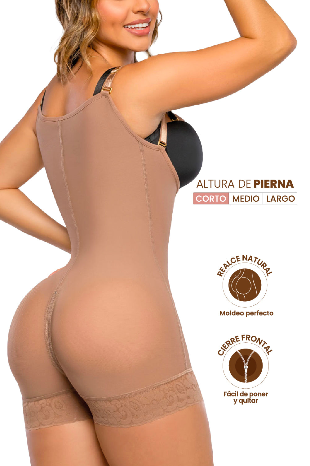 - Faja LA PROVOCATIVA SMI7086 lifting extra
- Vista trasera faja ultrainvisible natural
- Faja talle alto con encaje invisible