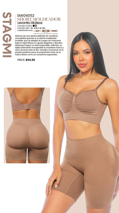 - Short SMI04052 lifting extra invisible
- Vista trasera short moldeador natural
- Short con control abdomen y muslos