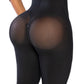 - Faja SMI7087 LA GLAMUROSA hasta la rodilla con soporte lateral removible
- Vista frontal con cierre y detalle de broches internos
- Parte posterior con efecto lifting y encaje siliconado
