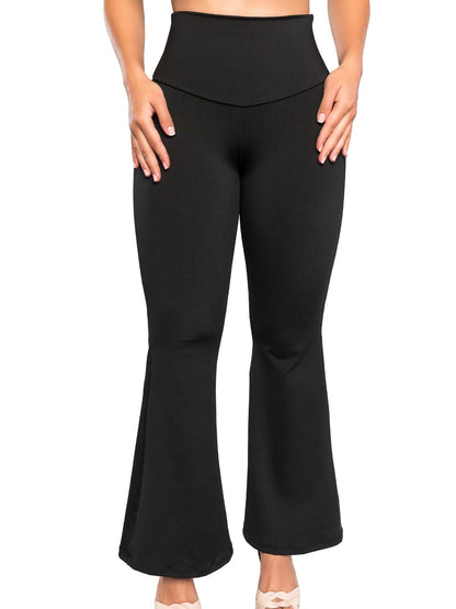 - Legging negro SMI0092 con faja interna y lifting extra
- Vista trasera con pretina acorazonada y efecto natural
- Legging bota campana Ultrainvisible con control abdominal