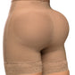 - Panty SMI04024 Ultrainvisible con triple realce y talle medio
- Vista posterior del panty moldeador media pierna SMI04024
- Detalle de encaje en piernas y compresión abdominal del SMI04024
