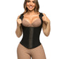 - Cinturilla tipo chaleco SMI2029 con espalda alta y broches
- Vista frontal con varillas moldeadoras y compresión abdominal
- Prenda reductora con 4 niveles de ajuste y diseño ergonómico
