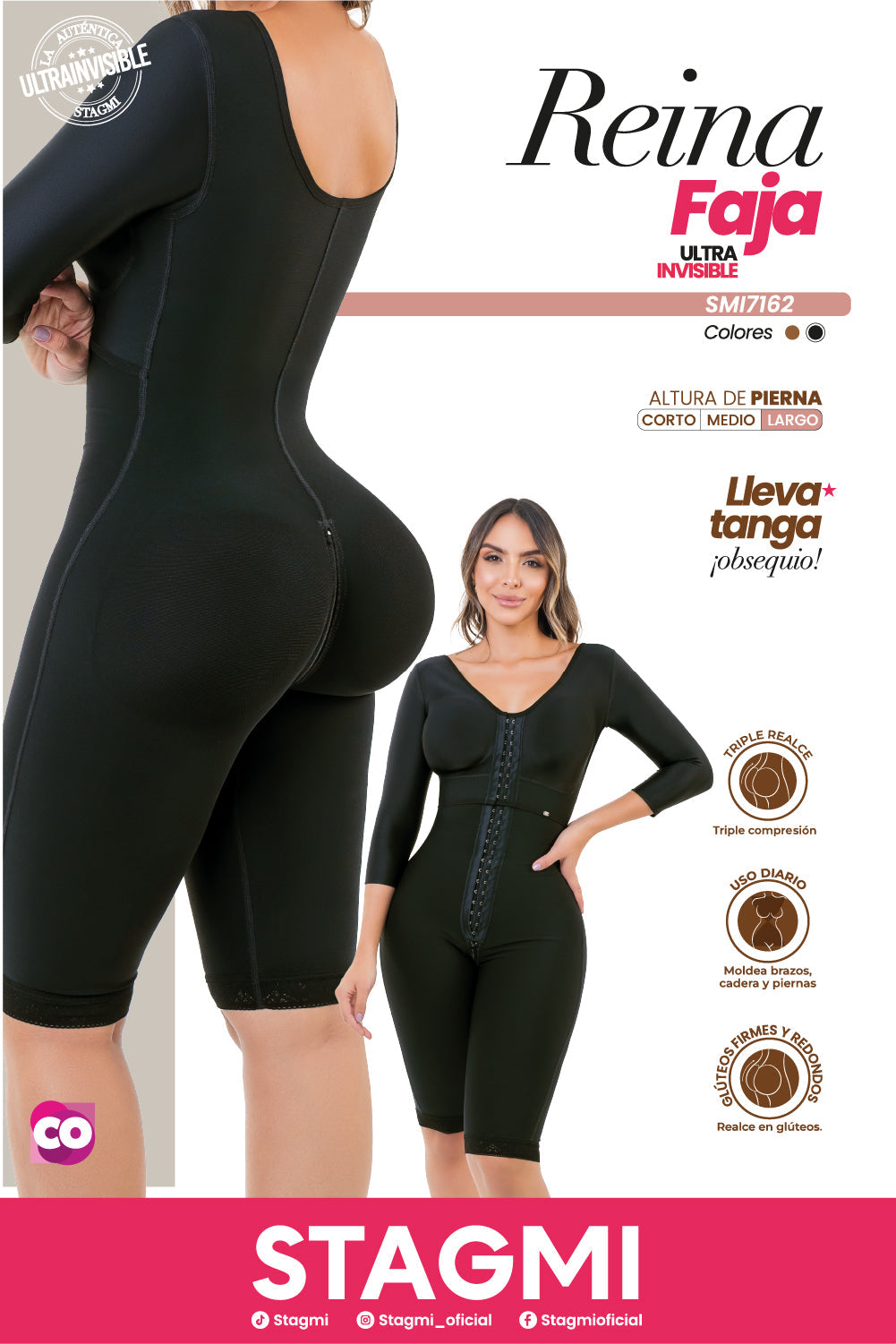 FAJA ULTRA INVISIBLE DE ALTA COMPRESIÓN CON BRASIER INTEGRADO - SMI7162 SUBLIME