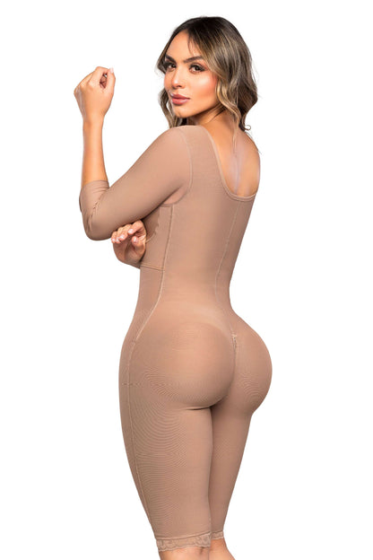 faja postquirurgica con brasier, faja completa con triple realce, faja con mangas y efecto lifting, faja con vitamina e, faja con abrochadura frontal