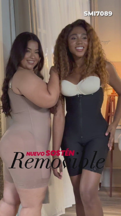 - Faja LA GLAMUROSA SMI7087 lifting extra
- Vista trasera faja ultrainvisible anatómica
- Faja short talle alto con encaje invisible