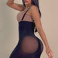 - Faja strapless media pierna SMI7097 con efecto lifting natural
- Vista posterior de faja Ultrainvisible SMI7097 con cierre frontal
- Detalle de tirantes removibles y panty de regalo en SMI7097
