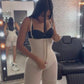 - Faja strapless media pierna SMI7097 con efecto lifting natural
- Vista posterior de faja Ultrainvisible SMI7097 con cierre frontal
- Detalle de tirantes removibles y panty de regalo en SMI7097
